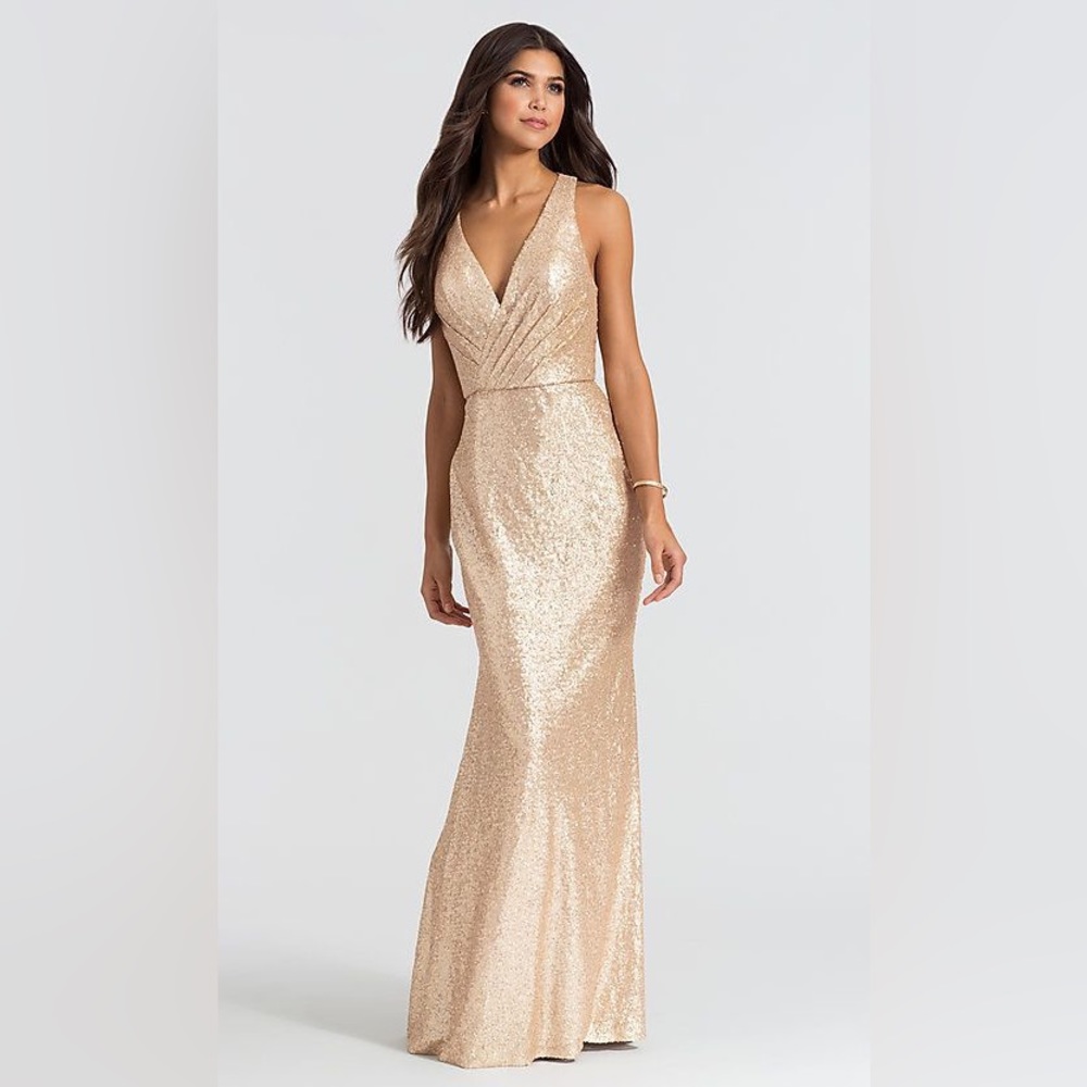 Bari Jay Bridesmaid Dress - Gold sequins Size 4 - Brand New (tags on)